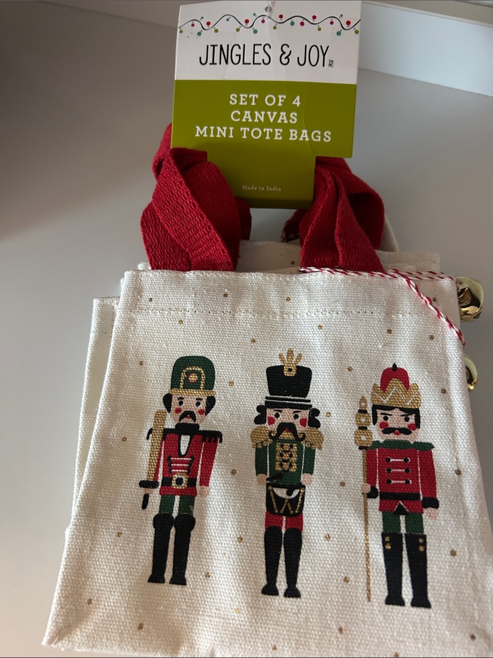 Kids Canvas Mini Tote Bag - Red Handles